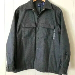 GAP Men's Gray Wool Blend Jacket Shirt Size XS